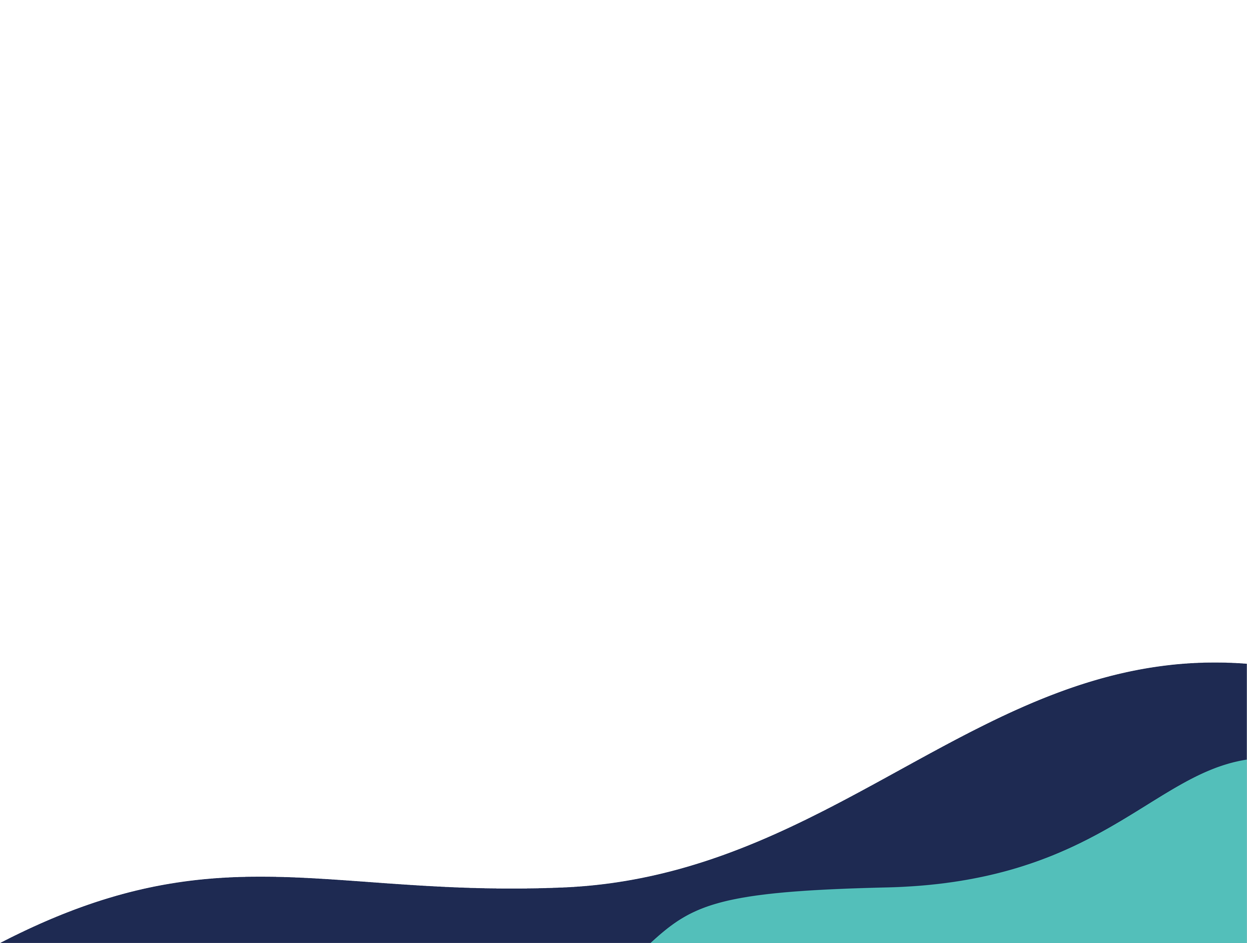 A dark background with wavy lines in shades of blue and light teal at the bottom.