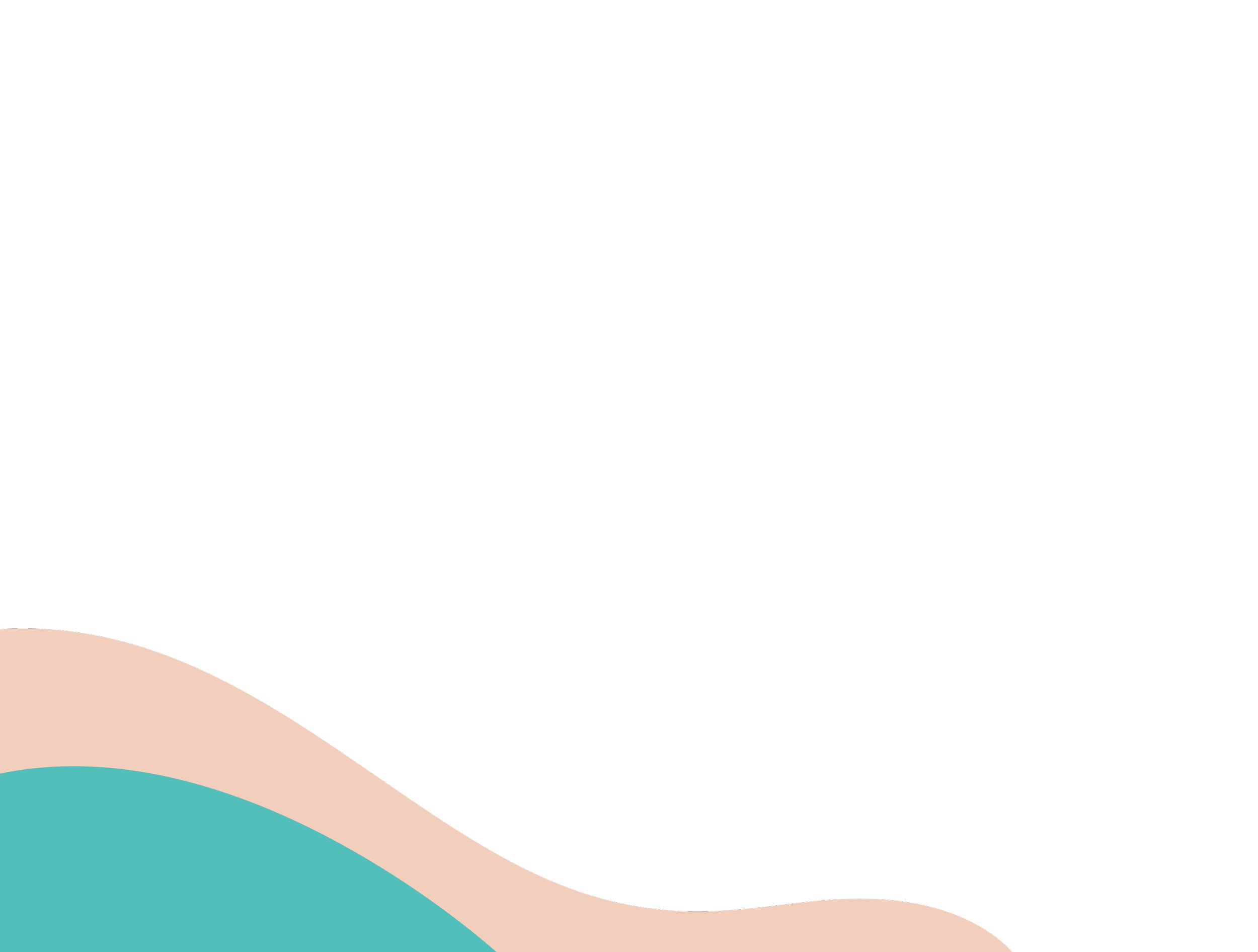 Colorful abstract design with fluid shapes in black, beige, teal, and pink.