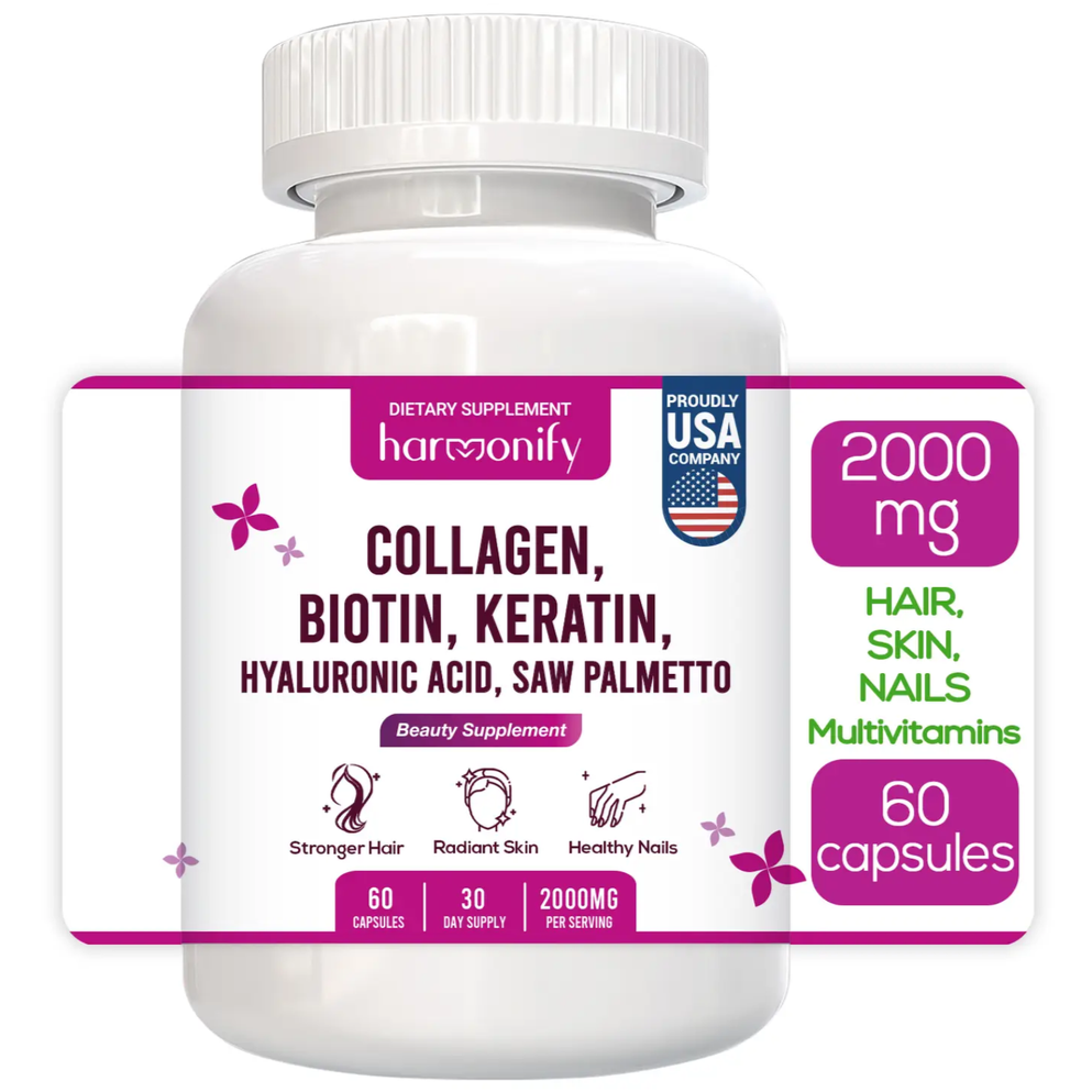Collagen Biotin Keratin Saw Palmetto Hyaluronic Acid Complex