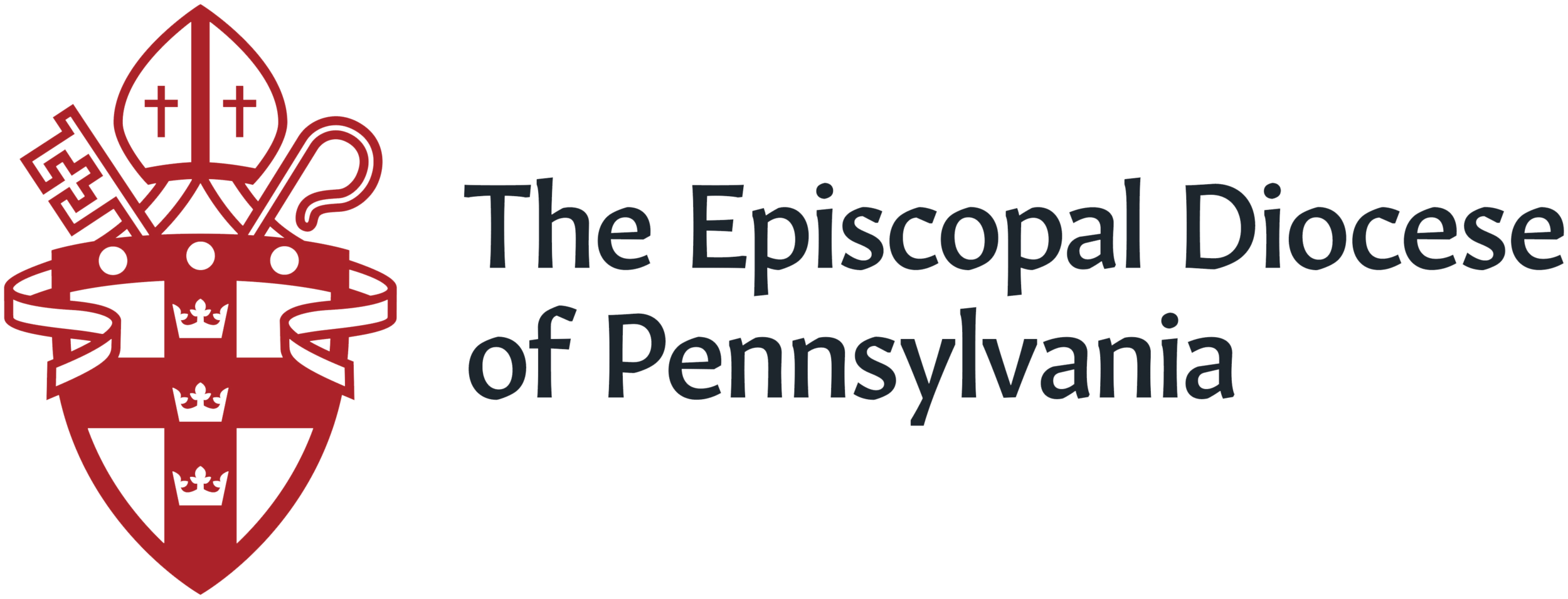 Logo of the Episcopal Diocese of Pennsylvania featuring a red shield with crosses and crowns, accompanied by the text 'The Episcopal Diocese of Pennsylvania'.