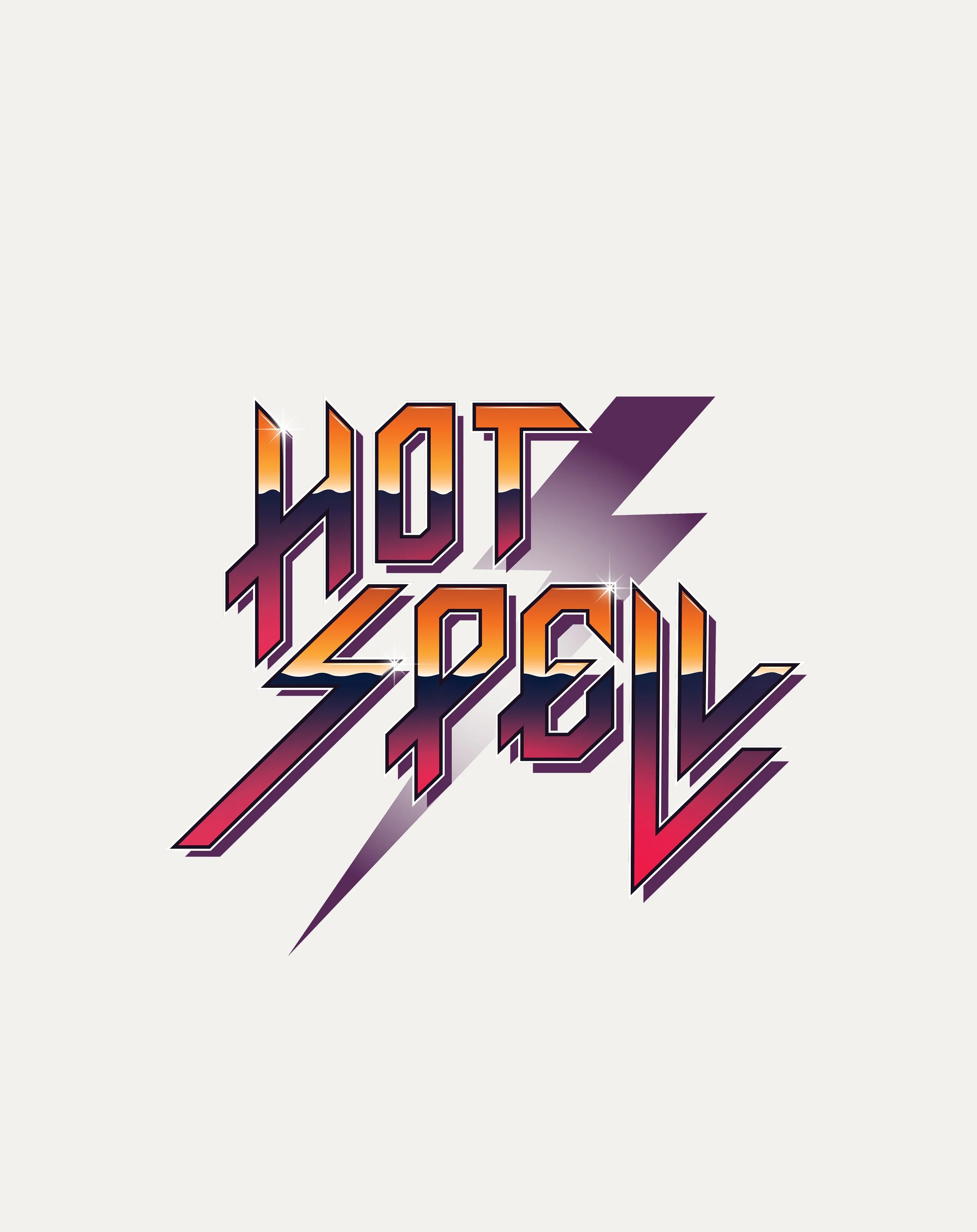 80's style logo for the band Hot Spell