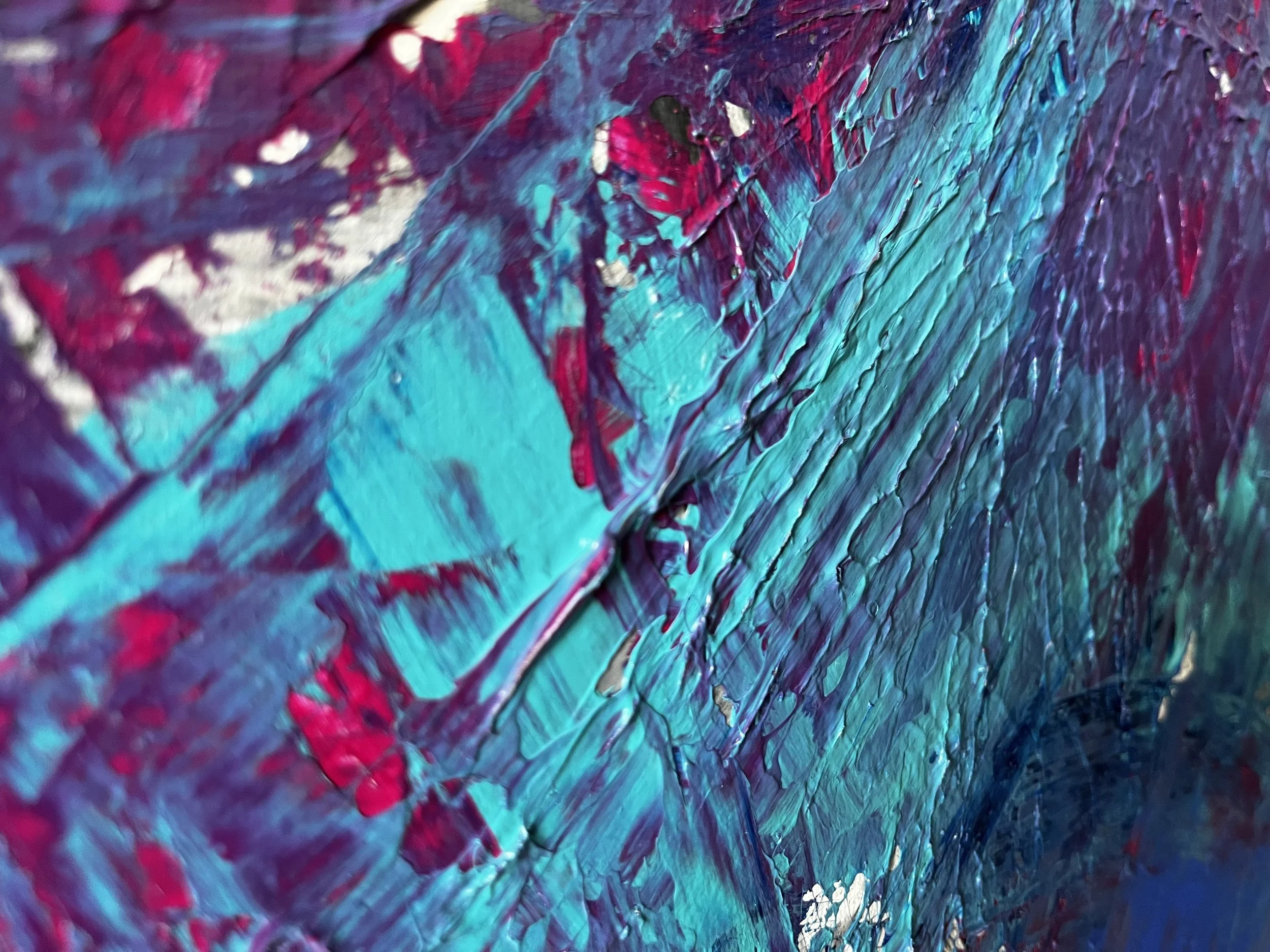 Spachtelkunst mit Acryl sanfte Pinselführung trifft auf harte Kanten