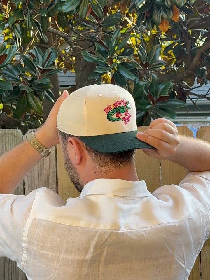 boot scoot your way over to my website and order yourself a little somethin groovy!!! 🐊 so excited to have these hats and stickers in stock, I am OBSESSED with the holographic stickers!!! available now on kaylamariegallery.com > under accessories