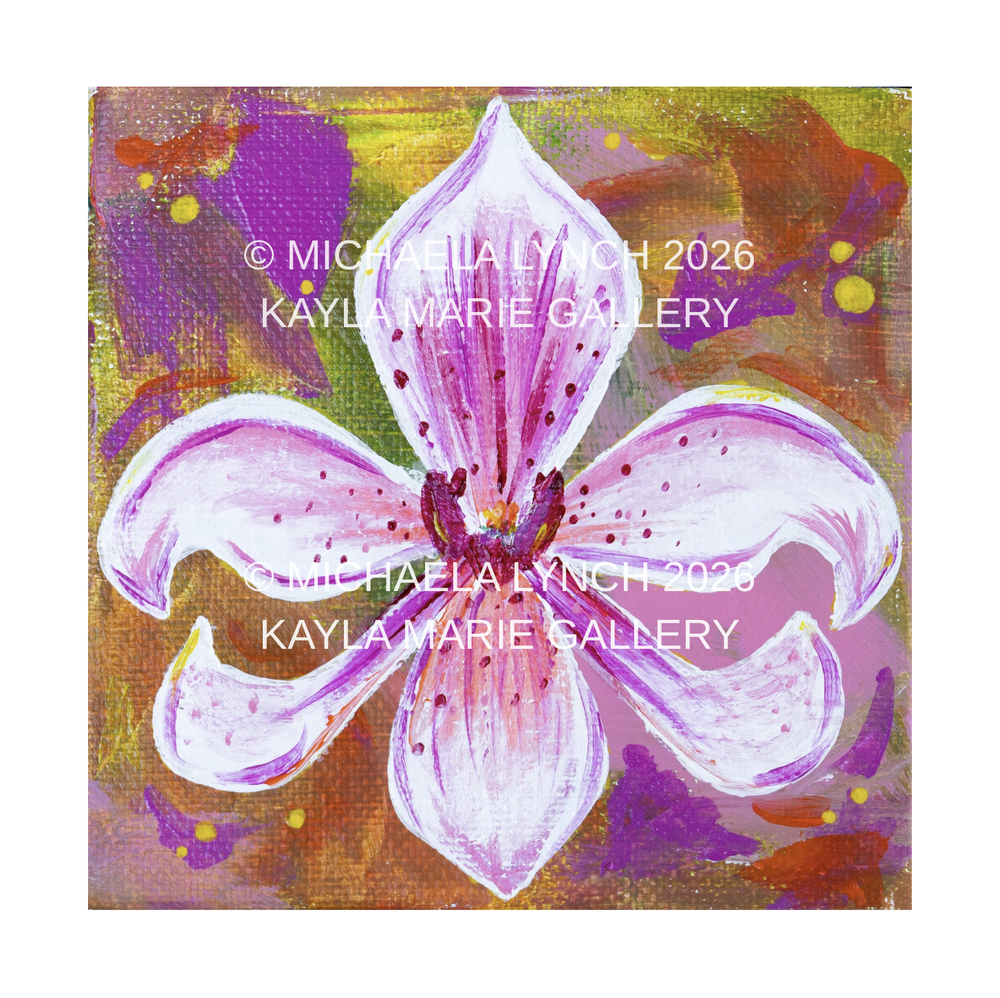 'Orchid Fleur De Lis' - print
