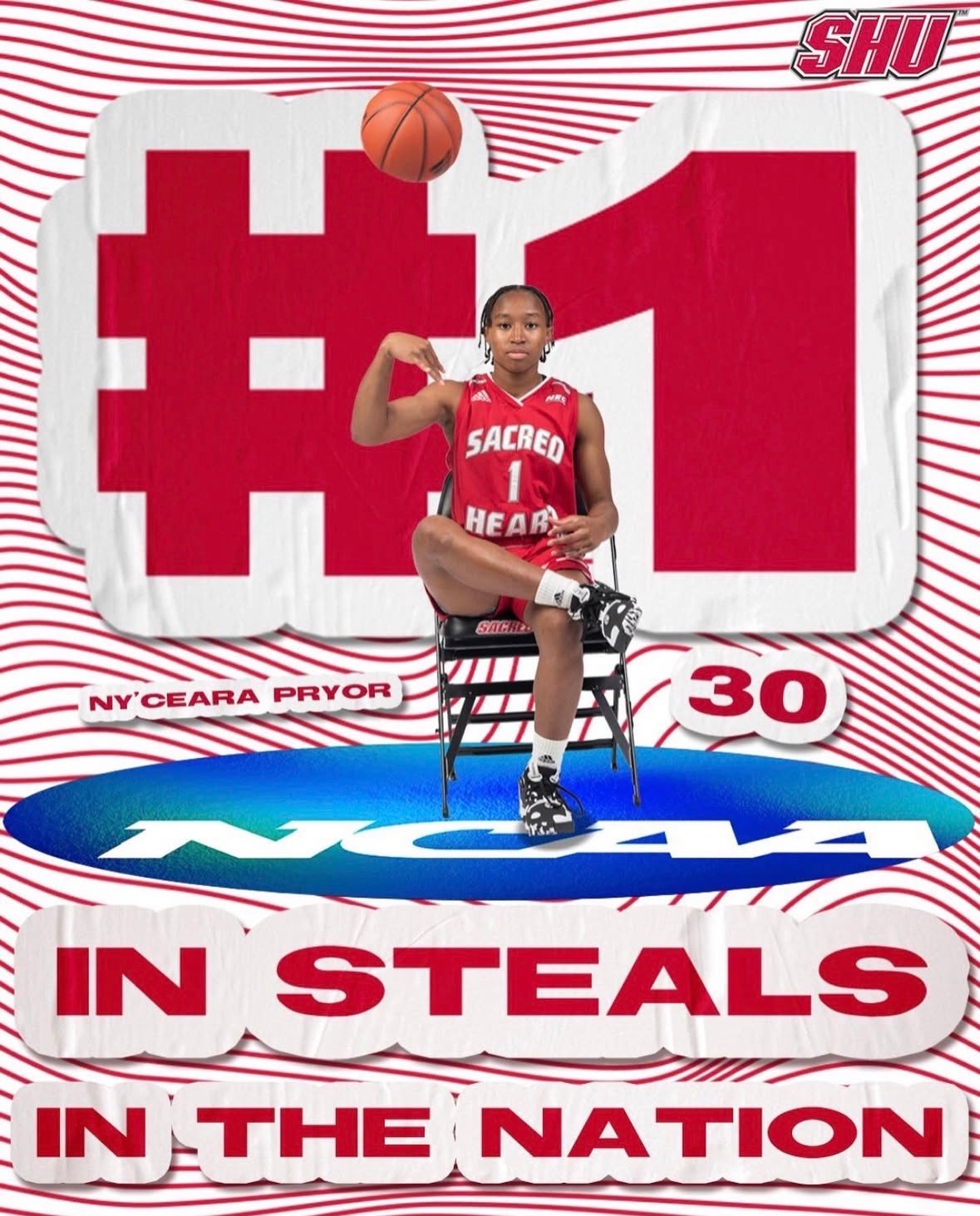 Ny'Ceara Pryor NCAA Leader in Steals