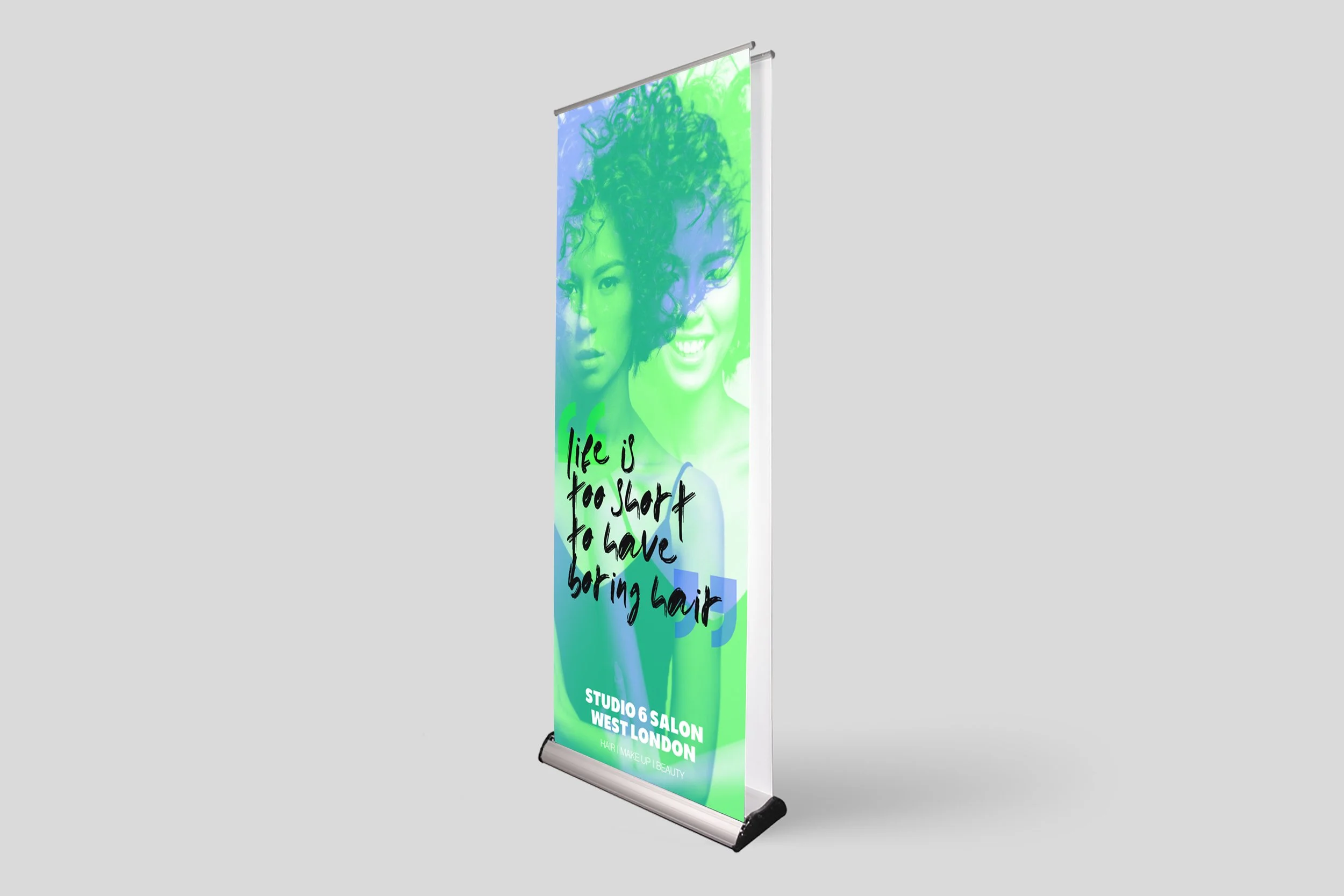 Double sided roller banner