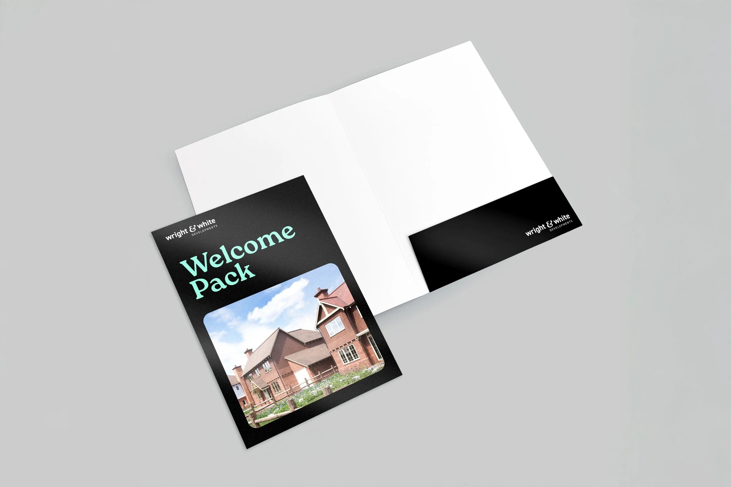 Presentation folder glued