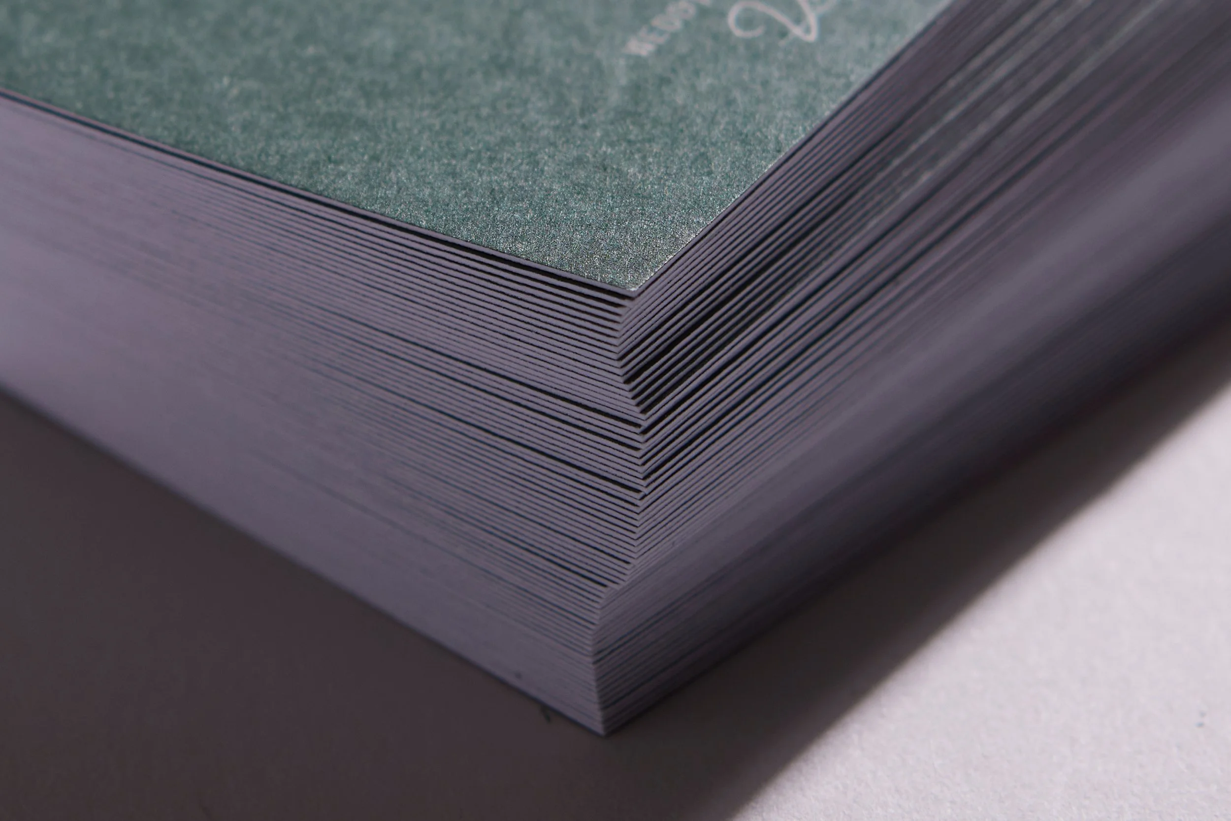 Uncoated business card