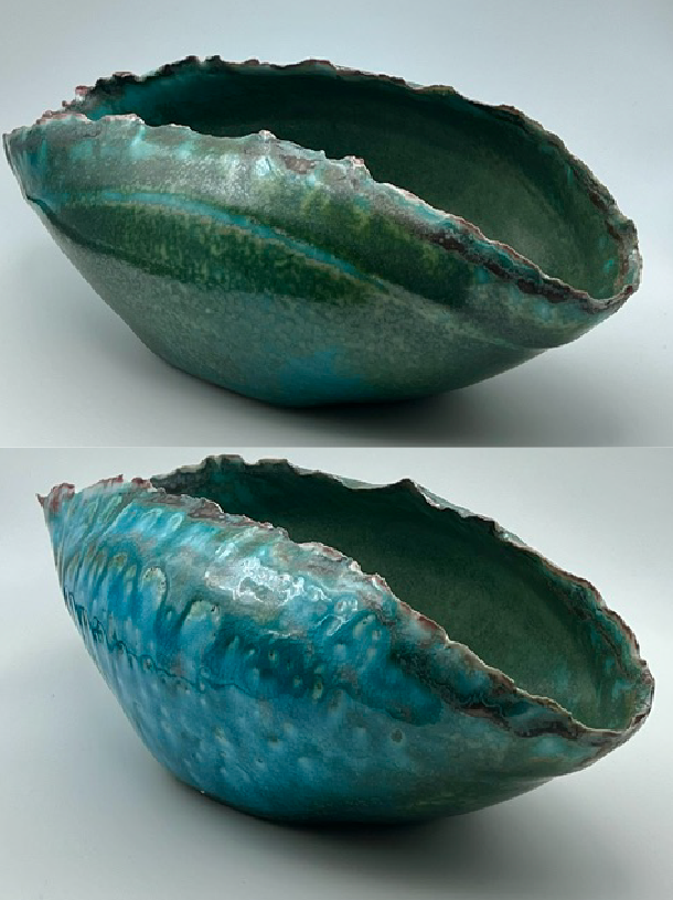 Seashell 1 (Front/Back) - $75 (9.25x5x3.5h)