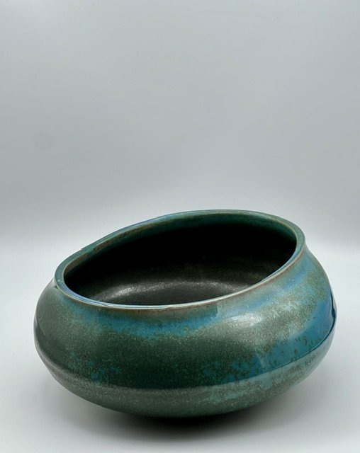 Oval Turquoise Bowl - SOLD (7x6.5x3h) 