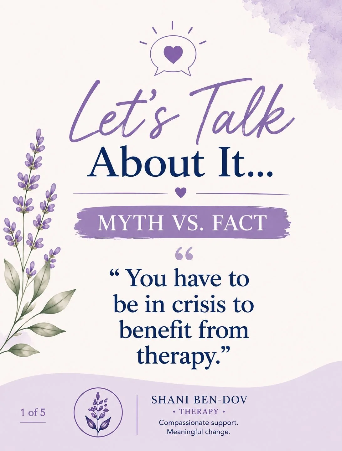 💜 Let&rsquo;s Talk About It&hellip;

This marks the beginning of a new series exploring some of the most common questions, misconceptions, and conversations surrounding mental health.

Because the truth is, many of these topics affect us personally 