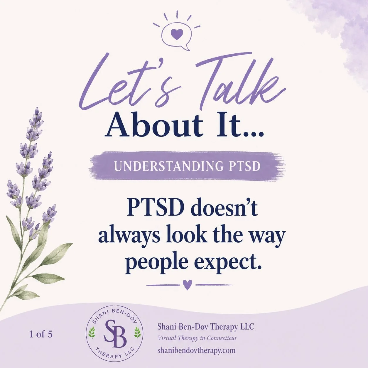 💜 Let&rsquo;s Talk About It&hellip;

Trauma is one of the most misunderstood topics in mental health, and PTSD is often surrounded by misconceptions.

Many people picture PTSD as flashbacks after a single traumatic event. While that can certainly be