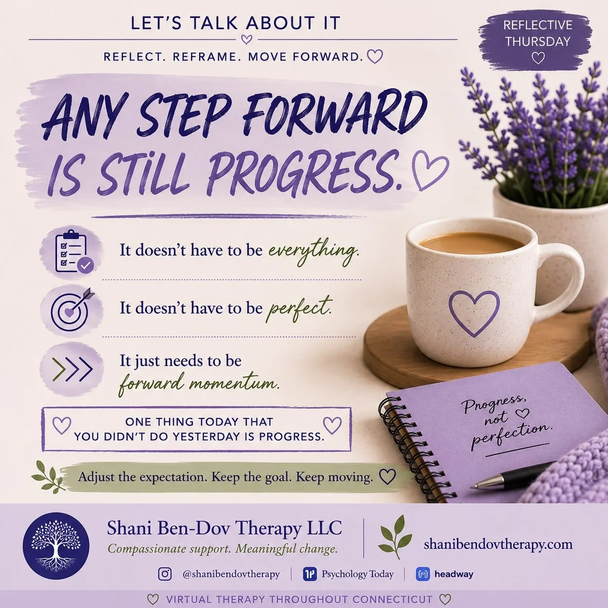 Sometimes the expectation of doing something perfectly is the very thing keeping us from doing it at all.

We tell ourselves:

I should be able to do more.
I should have a better plan.
I should wait until I have enough time.
If I can&rsquo;t do it th
