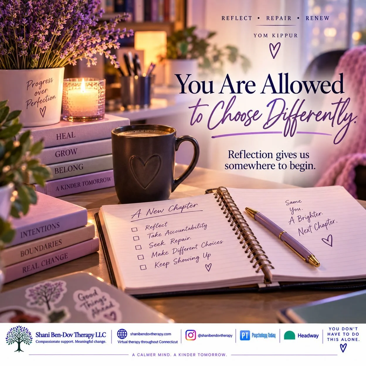 Today was Yom Kippur, a day rooted in reflection, accountability, forgiveness, and the opportunity to begin again.

And while those ideas hold particular meaning within Judaism, I think there is something deeply human in the invitation to pause and a