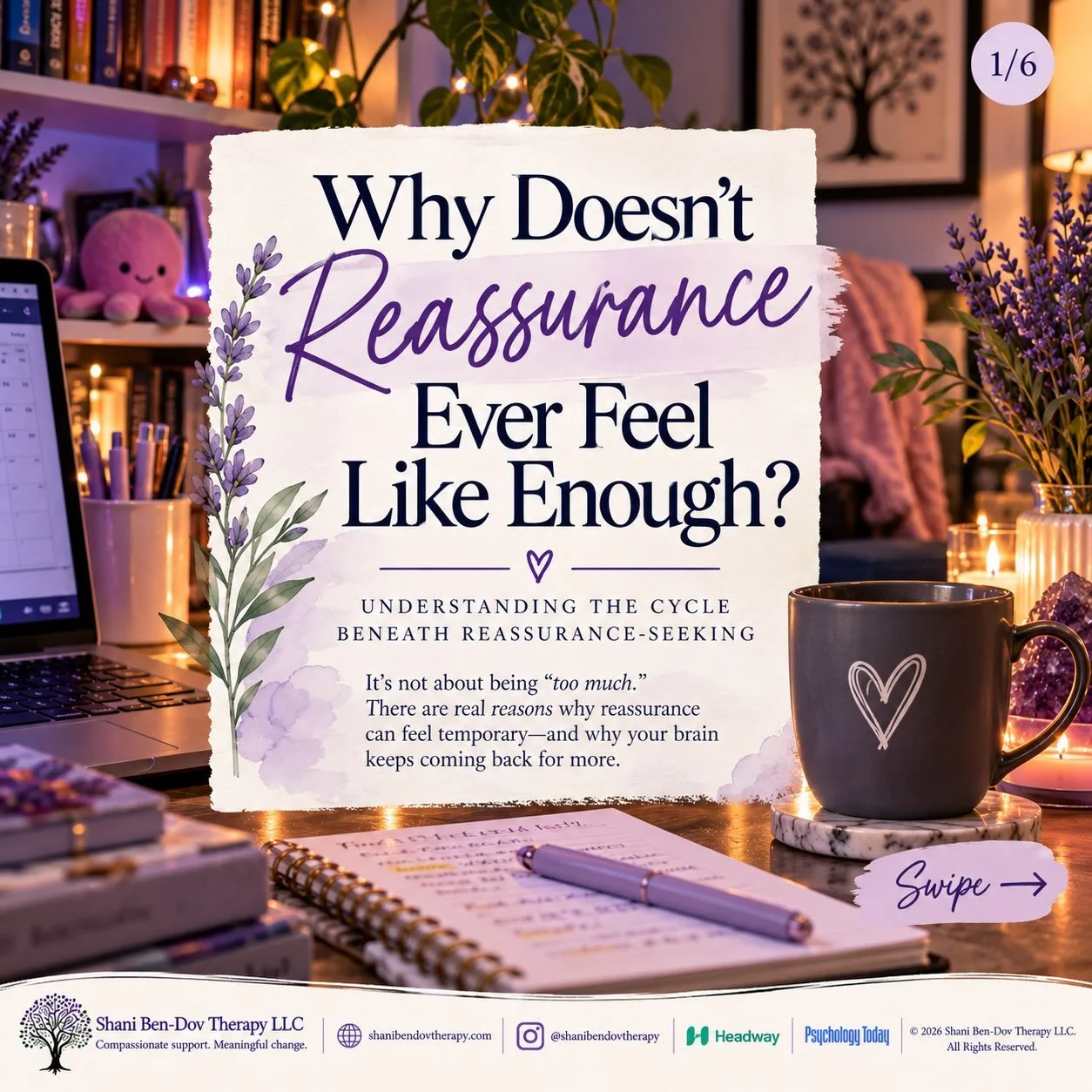 Reassurance can feel incredibly comforting.

For a moment.

Someone tells you they&rsquo;re not upset.
They tell you the relationship is okay.
They reassure you that you didn&rsquo;t do anything wrong.

You feel better.

And then, somehow, the doubt 