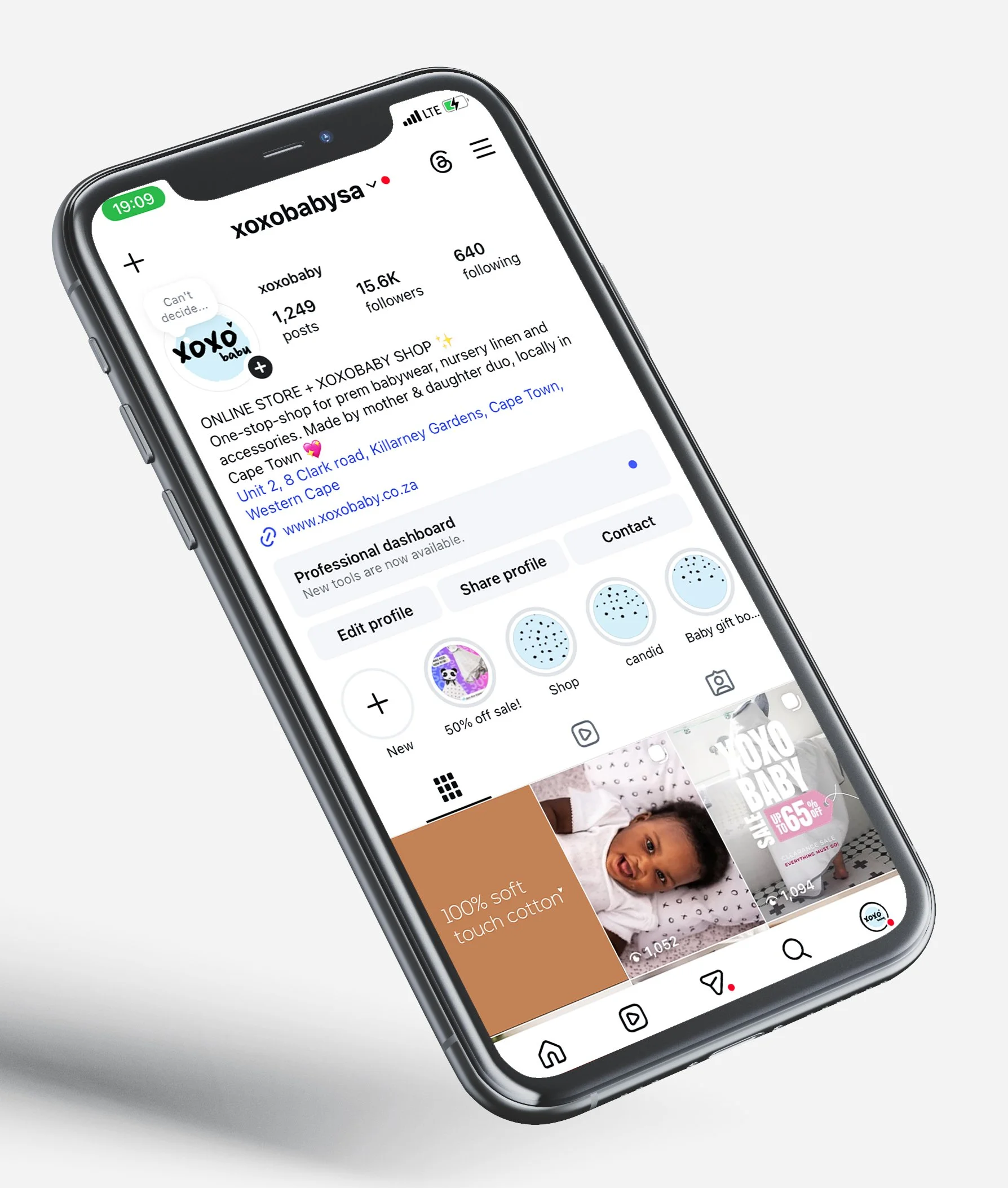 xoxobaby Instagram social media grid
