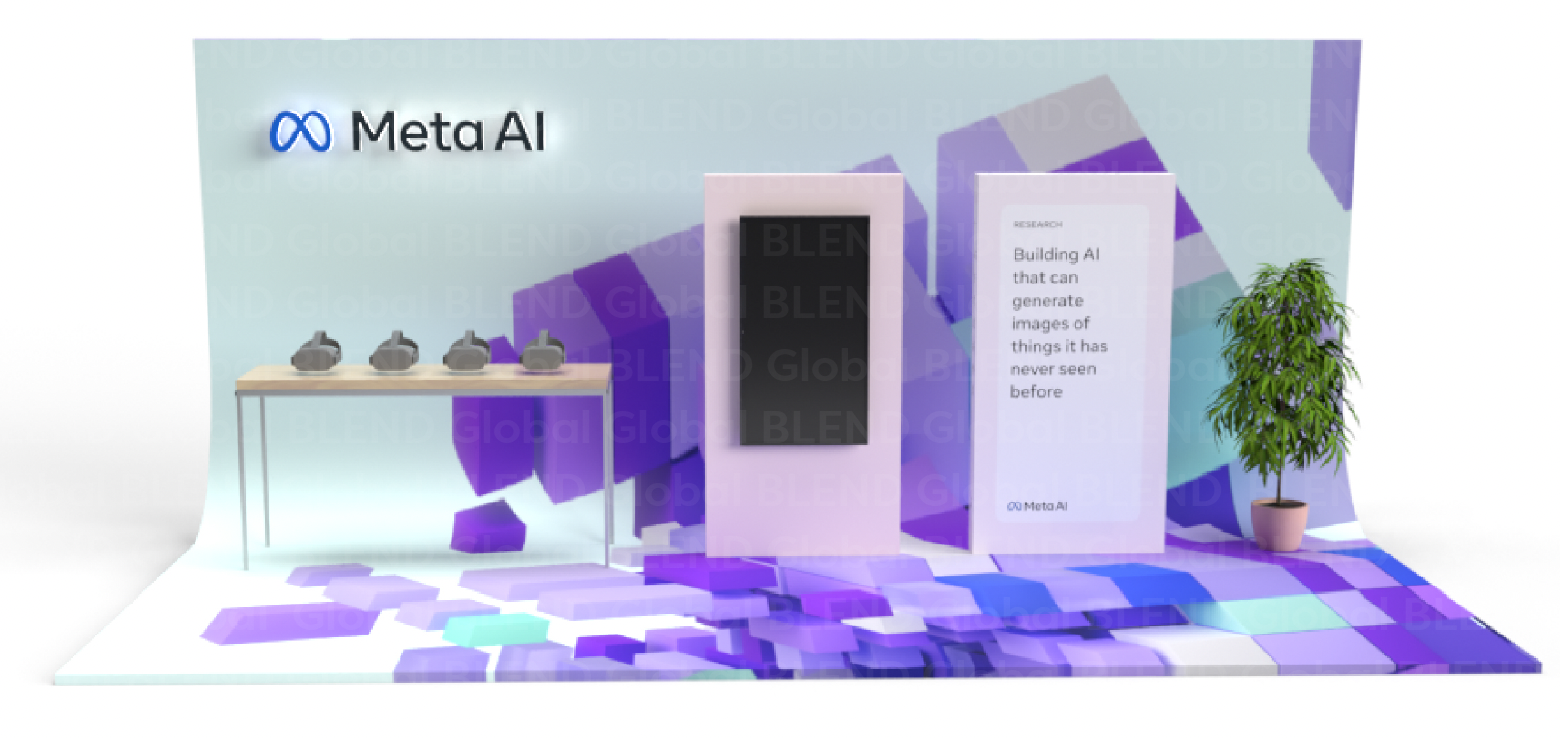 3D render design made on Adobe Dimension for a branded event in South Africa