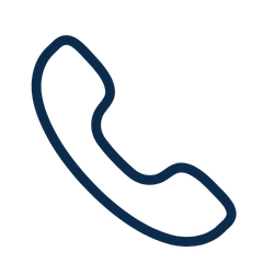 Outline of a telephone receiver icon.