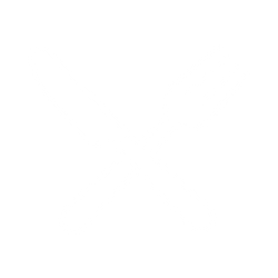 Outline of a knife and fork crossed over each other.