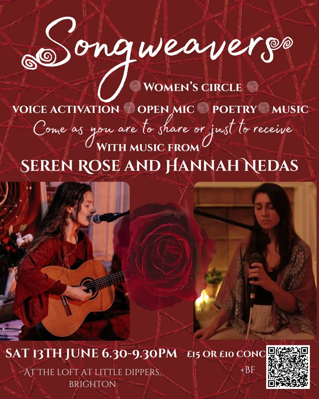 Our first event! So excited to drop into the nourishing space of voicework with you and receive the medicine of poetry and song! Lets gather! 🌹🙏🌱