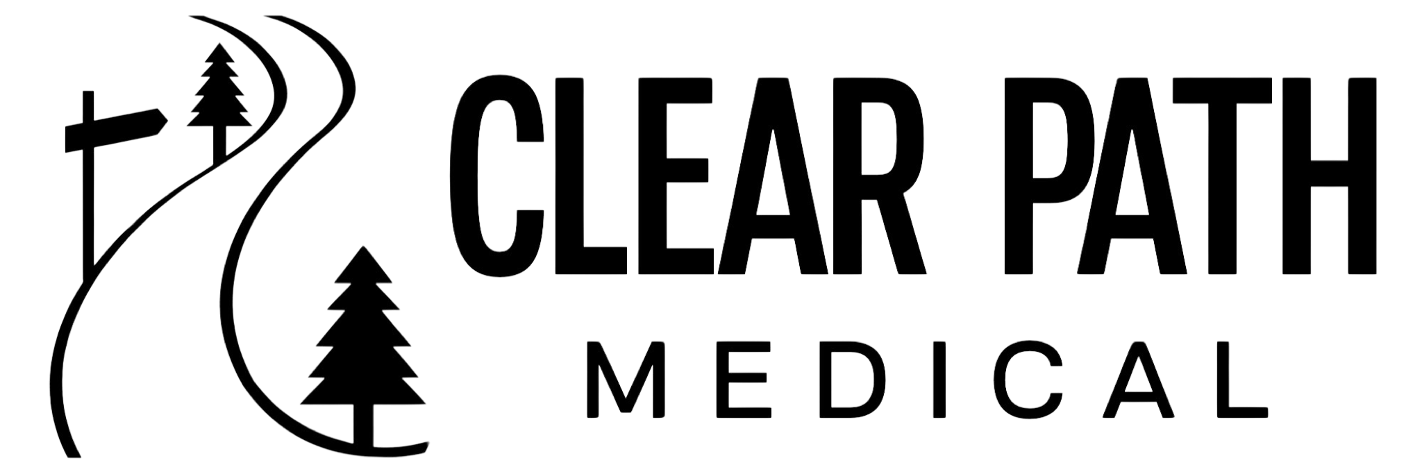 Clear Path Medical logo with a stylized road, trees, and a cross to the left of the text 'Clear Path Medical'.