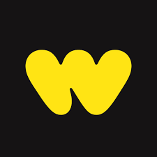 Whatnot Logo Yellow heart with a black background.