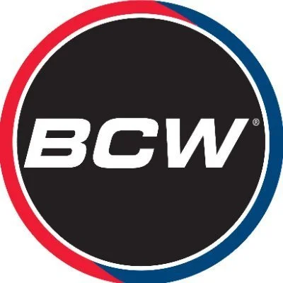 BCW logo with red, white, and blue circular design.