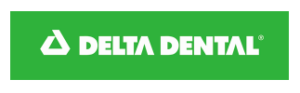 Delta Dental logo on a green background