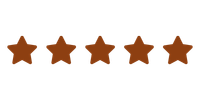 Five orange stars stacked vertically with black text next to them that says 'Customer Satisfaction'.