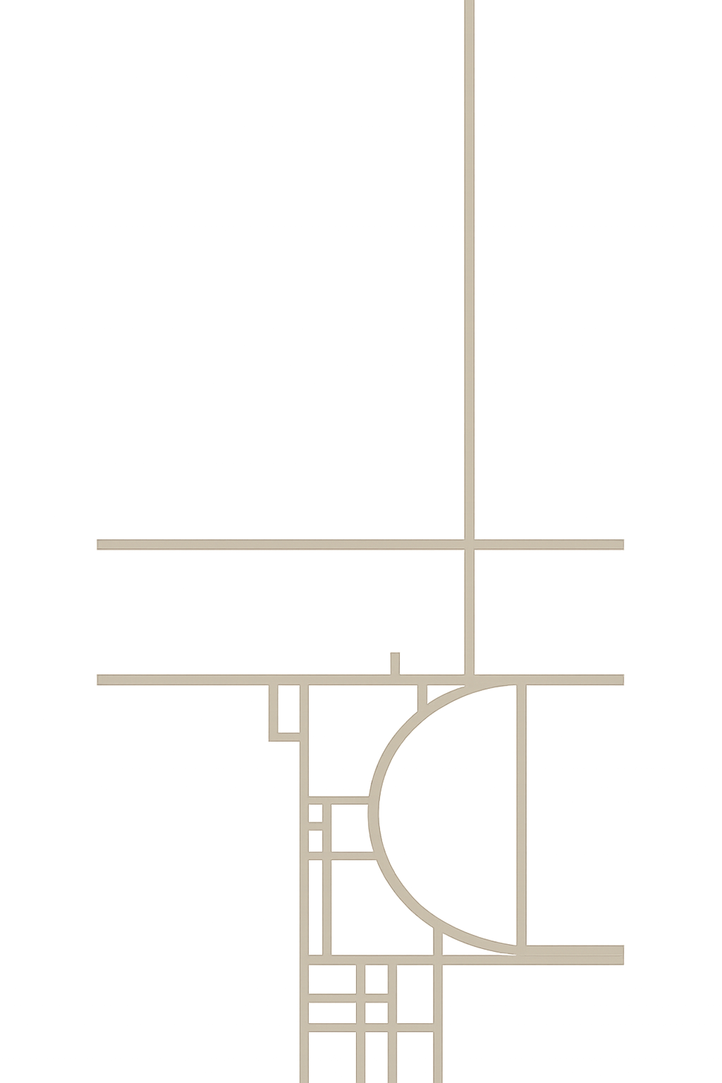 Map showing a sports complex or stadium with surrounding roads and parking areas.