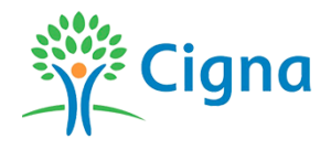 Cigna logo with a stylized tree and the company name in blue.
