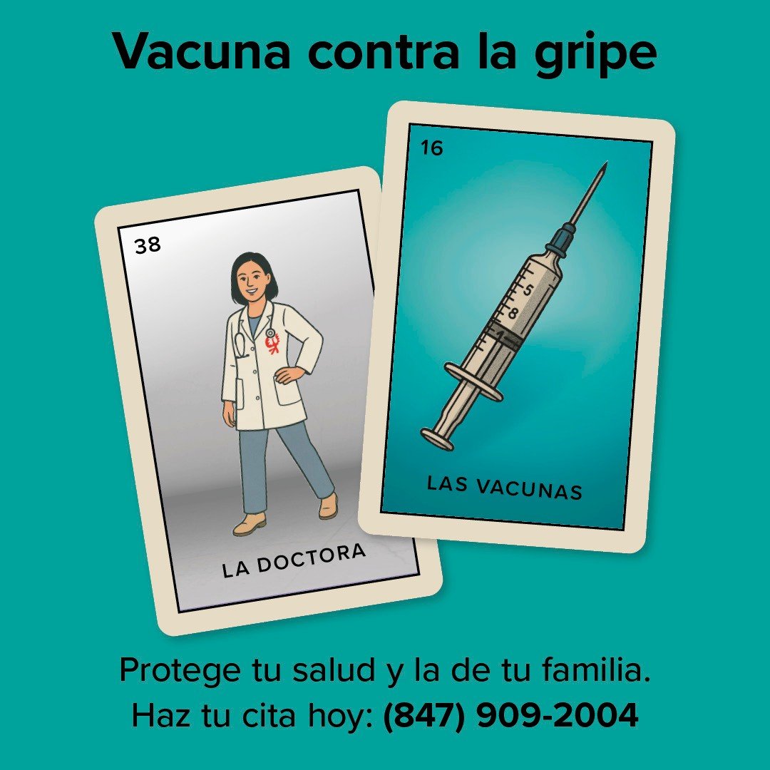 Get Your Flu Shot!
&iexcl;Det&eacute;n la gripe antes de que te detenga!

🤧 No seas el que anda tosiendo y moqueando&hellip;

📞 Llama al (847) 909-2004 ext# 2 para hacer tu cita.