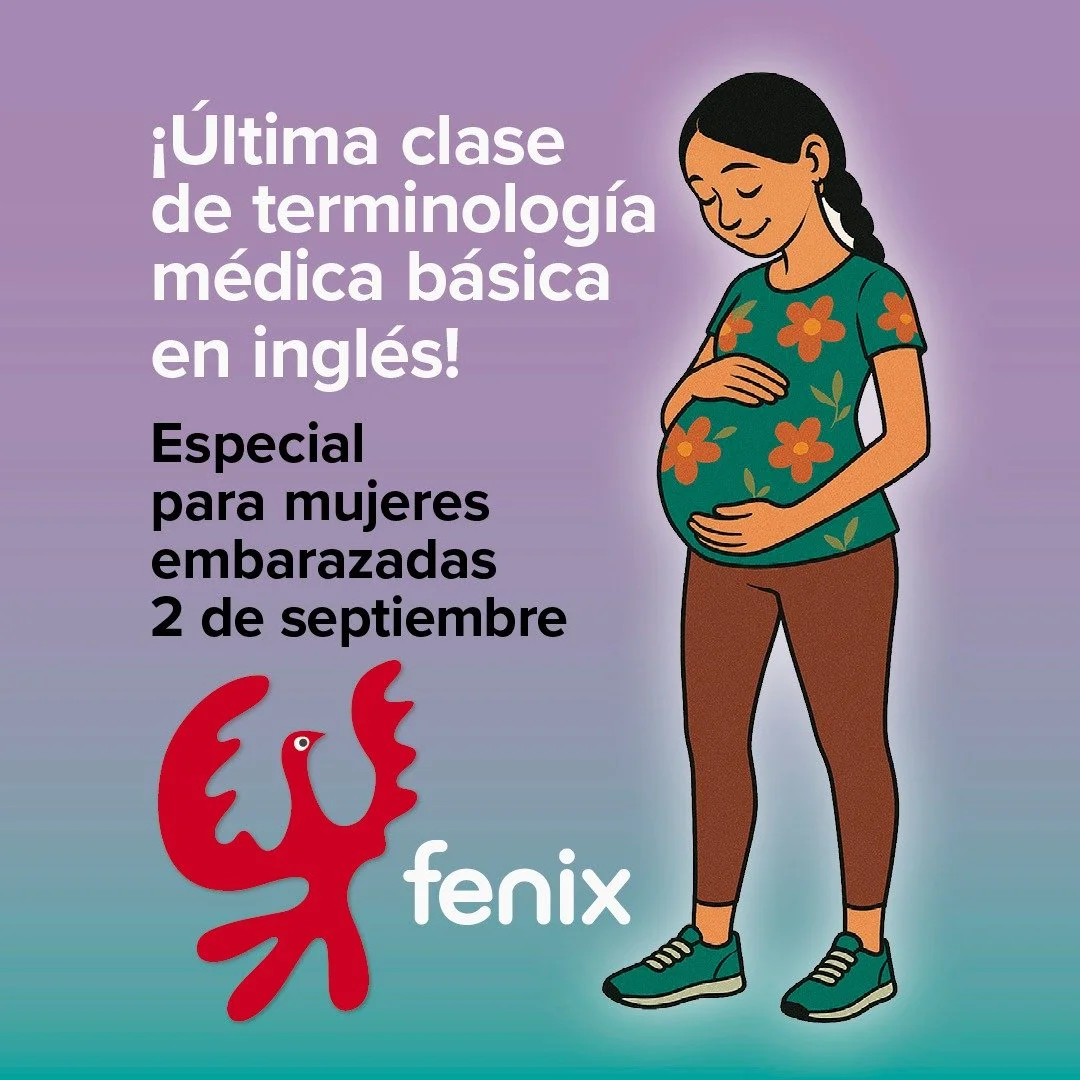 Last class of Basic Medical Terminology in English for Pregnant Women!

Durante esta clase con Bertha (martes a las 10 a.m. y 6 p.m.), ofreceremos una clase de terminolog&iacute;a m&eacute;dica b&aacute;sica en ingl&eacute;s especialmente para mujere
