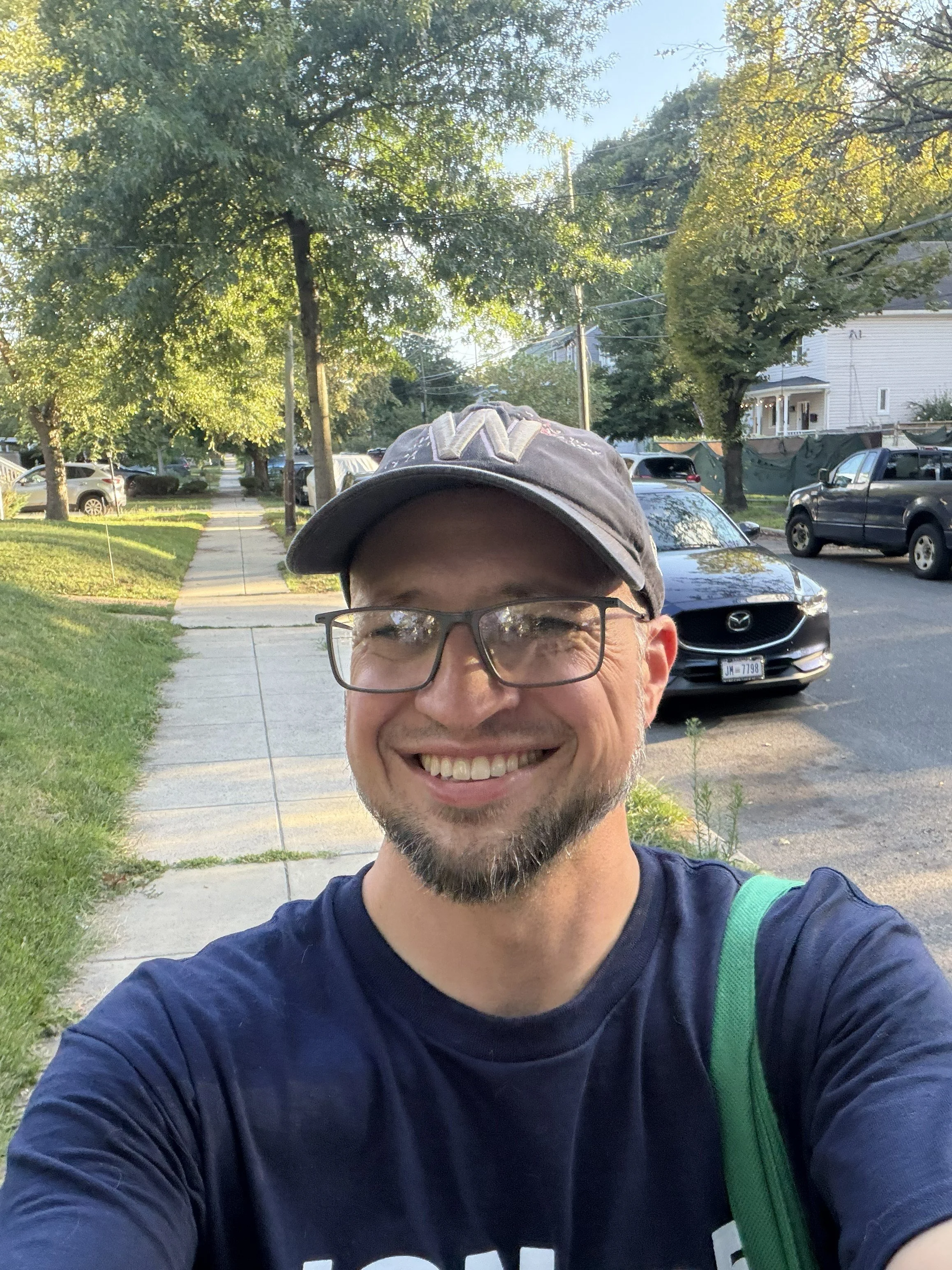 Jon on an evening canvass in his neighborhood of Woodridge