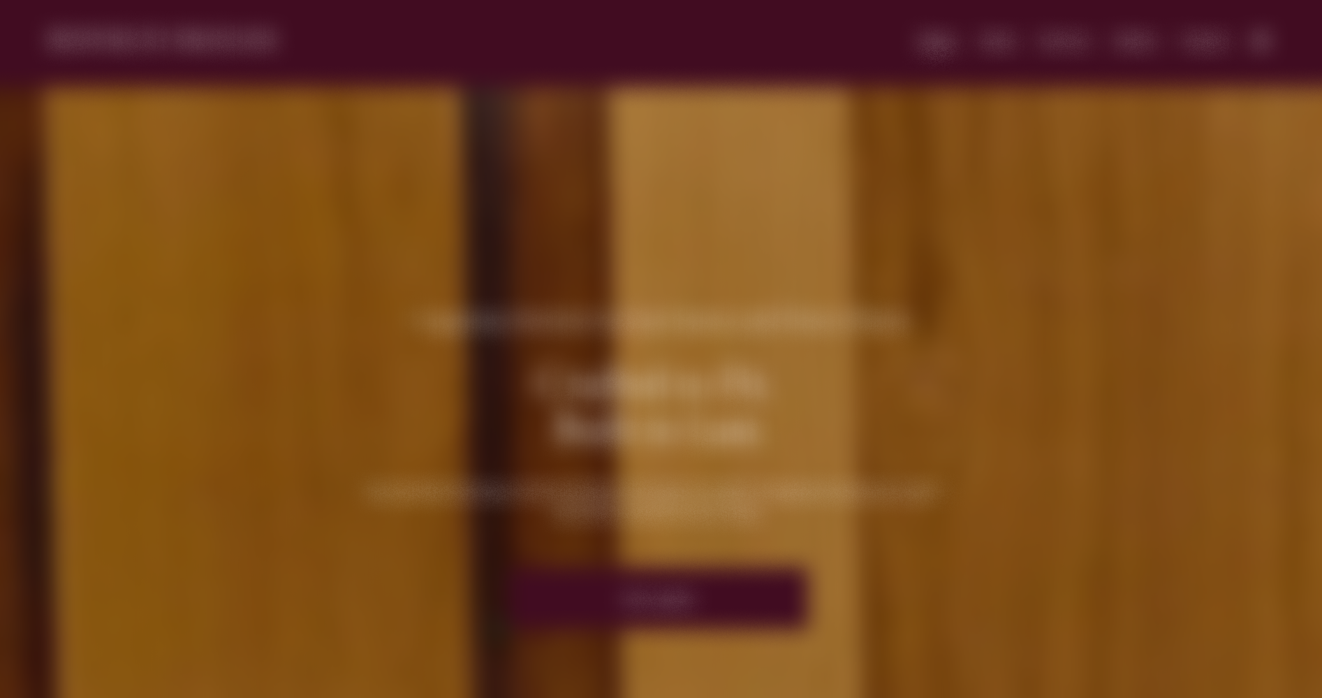 A blurred image of a wooden bookshelf with a purple sign on the lower part, possibly a library or bookstore setting.