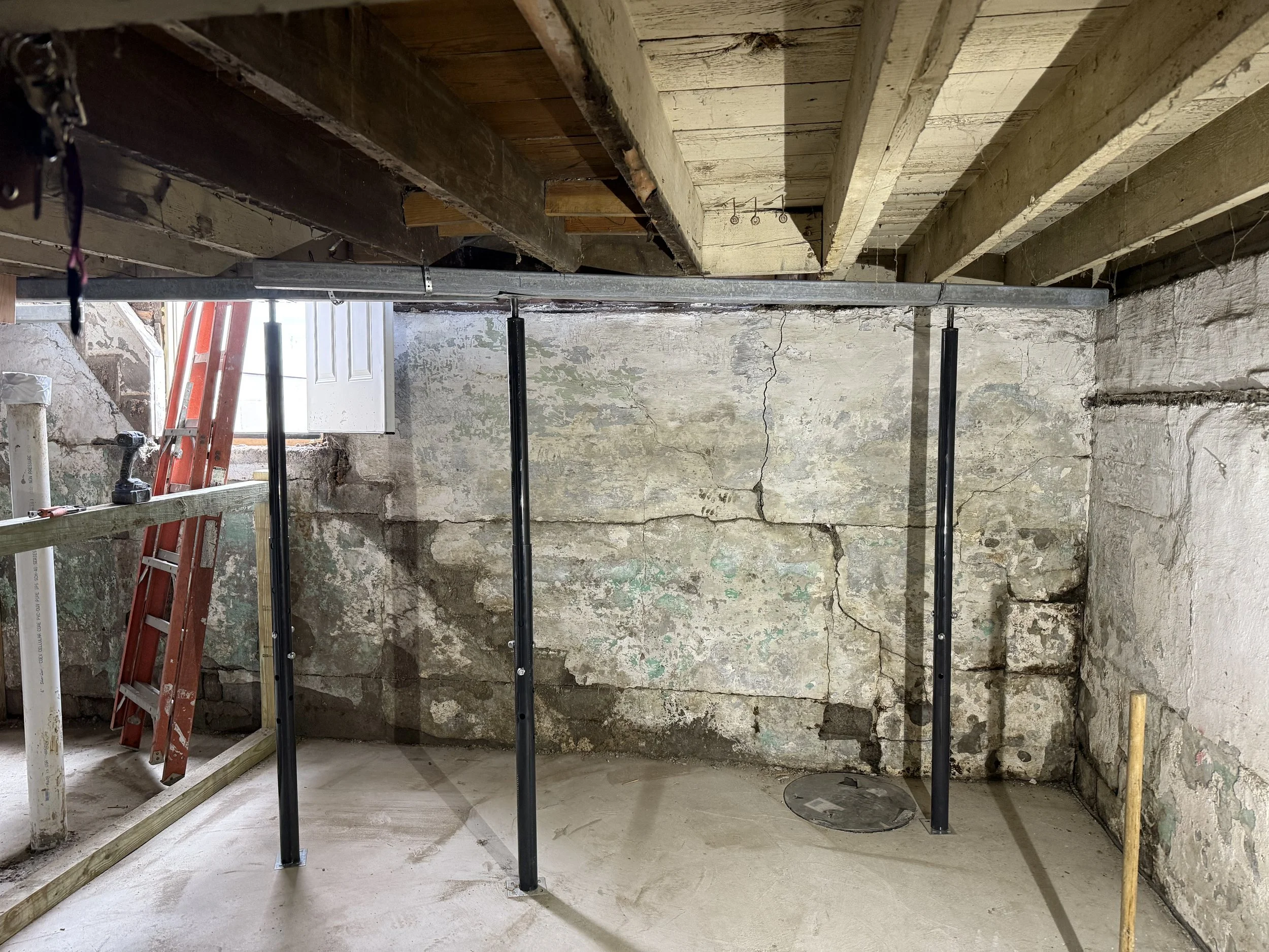 Basement Wall Rebuild