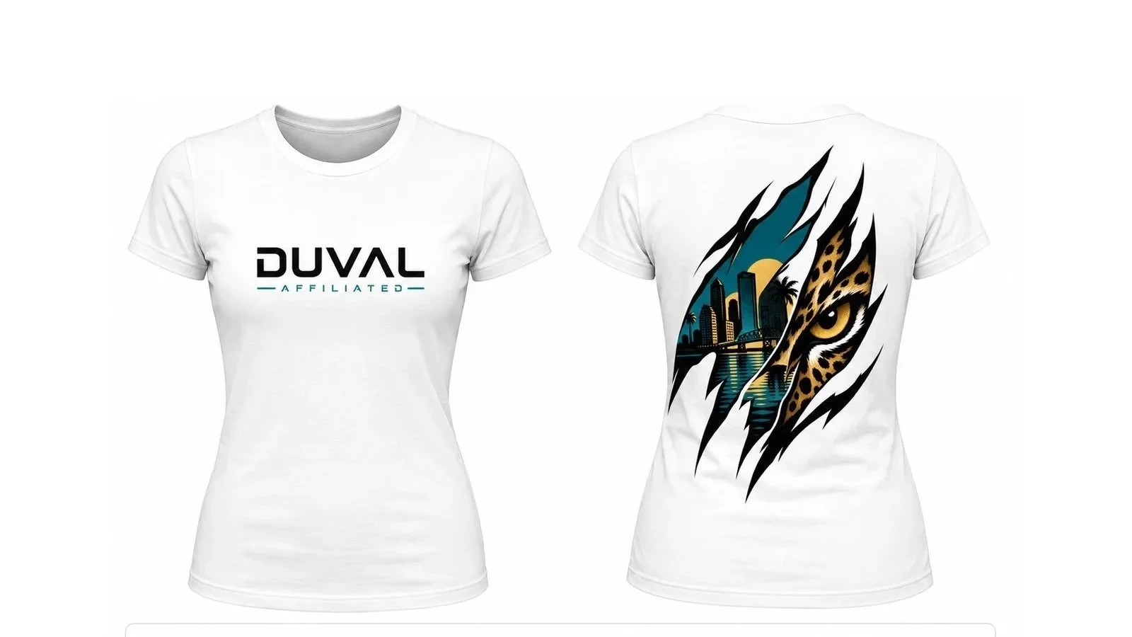 Duval Affiliated Claw Tee White Womens