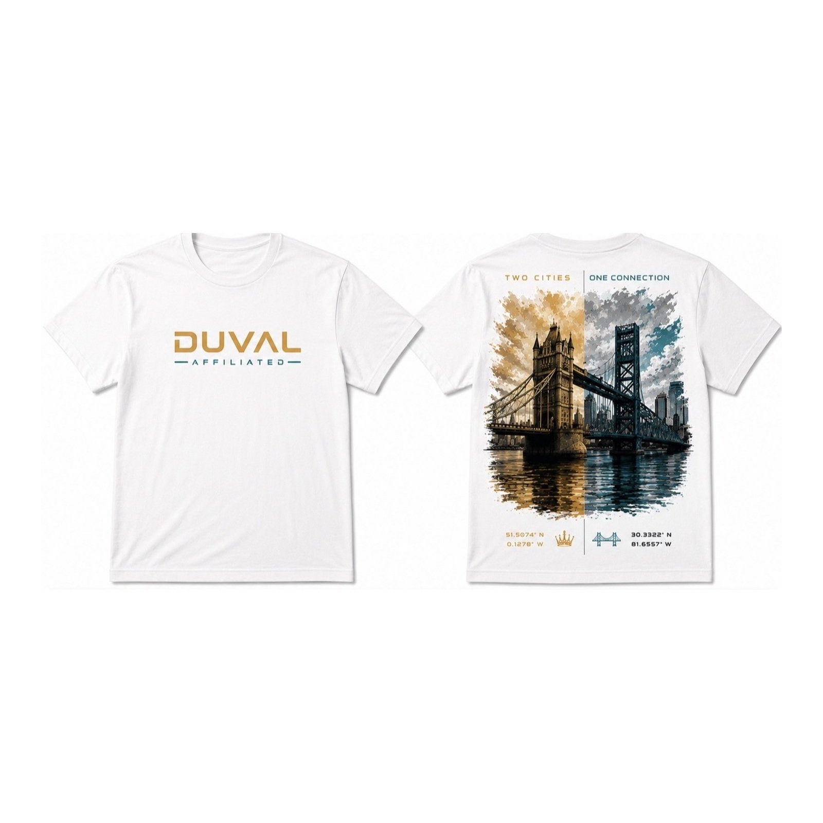 LondonMainStreet Bridge Connect Tee Mens Wht