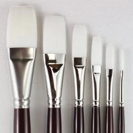 SERIES 980 White Taklon Stroke Brush - Flat