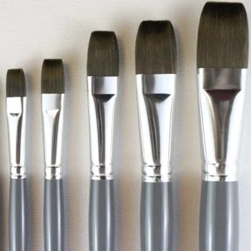 SERIES 6400B - Mightlon Long Handle Oil & Acrylic - Bright