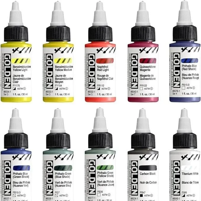 Golden High Flow Acrylics - 1 fl. oz - Full Range