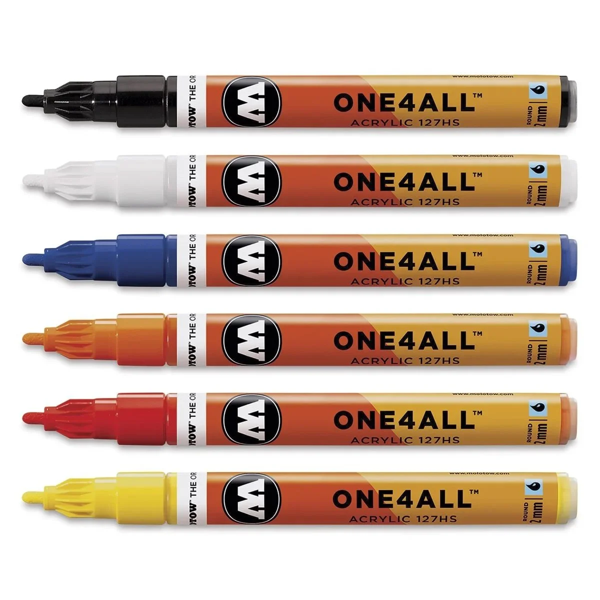 Molotow ONE4ALL Acrylic Paint Markers - Available in 1mm, 2mm, & 4mm
