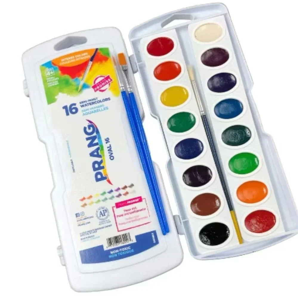 Prang Oval 16 Semi-Moist Watercolour Pallett