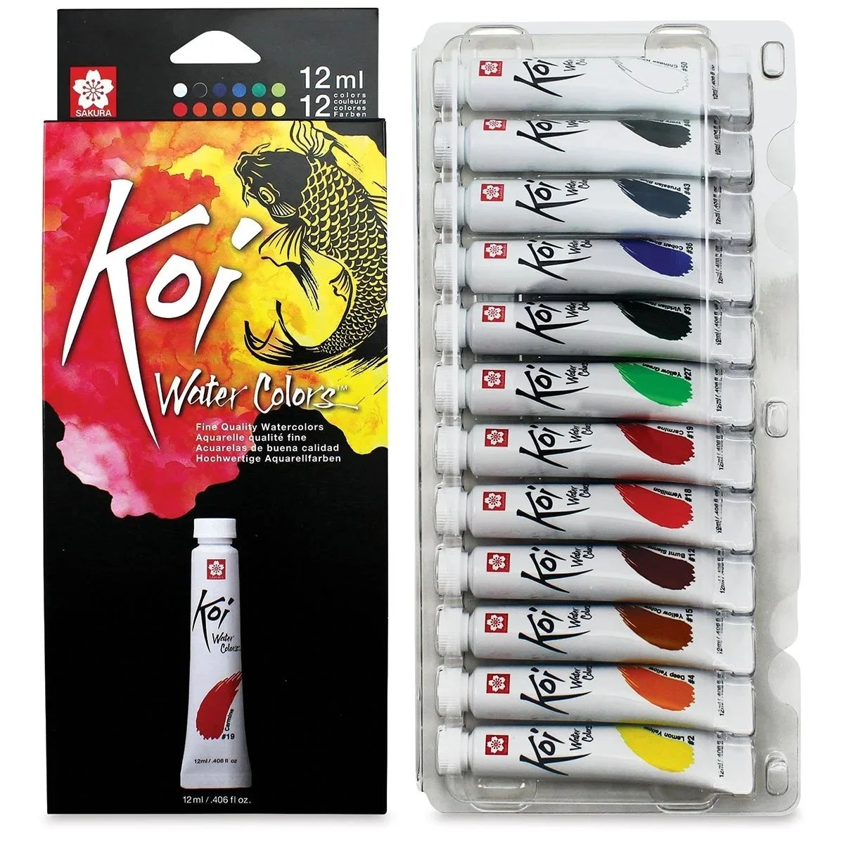 Koi Watercolour - 12ml - 12 Set