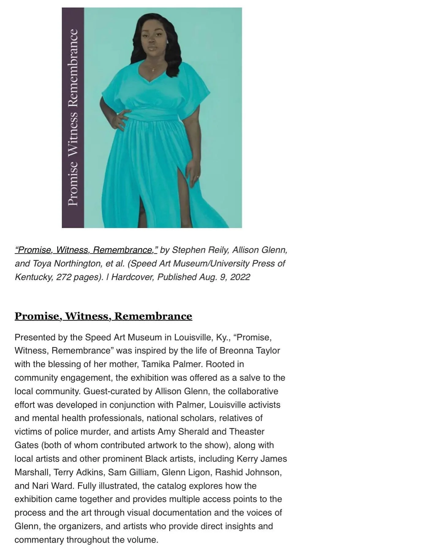 We&rsquo;re elated that &ldquo;Promise, Witness, Remembrance&rdquo; has been named one of the 18 Best Black Art books of 2022 by @culturetype! 
&bull;
&ldquo;The list features a wide-range of illustrated publications, notable for their exceptional de