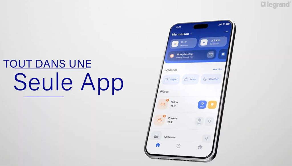 Image montrant qu'une seule application suffit pour piloter sa maison