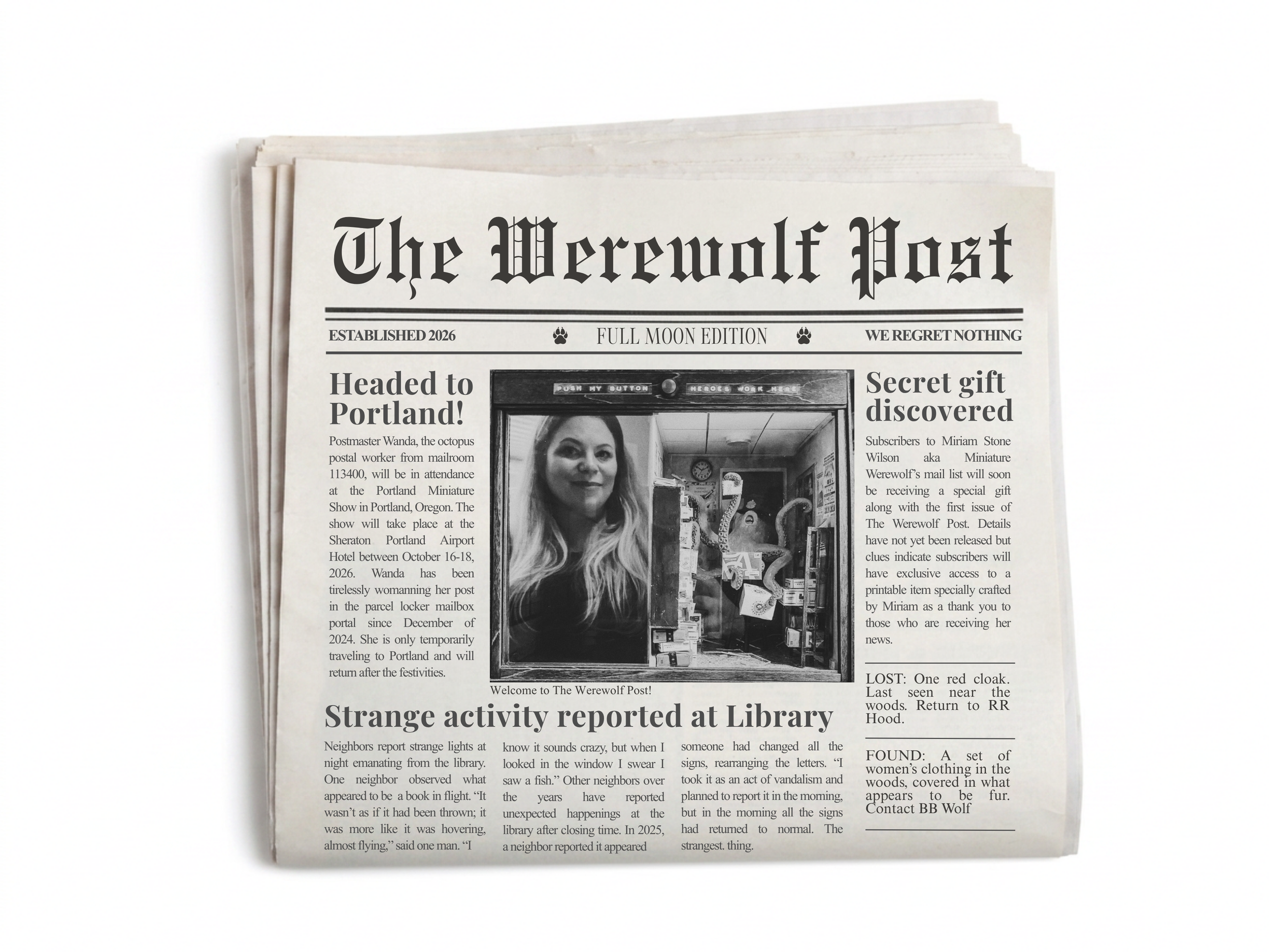 The Werewolf Post,  No. 1    The August Full Moon