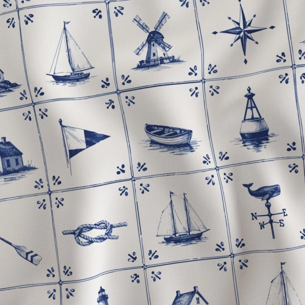 Harbor Delft Tile - 4" tiles