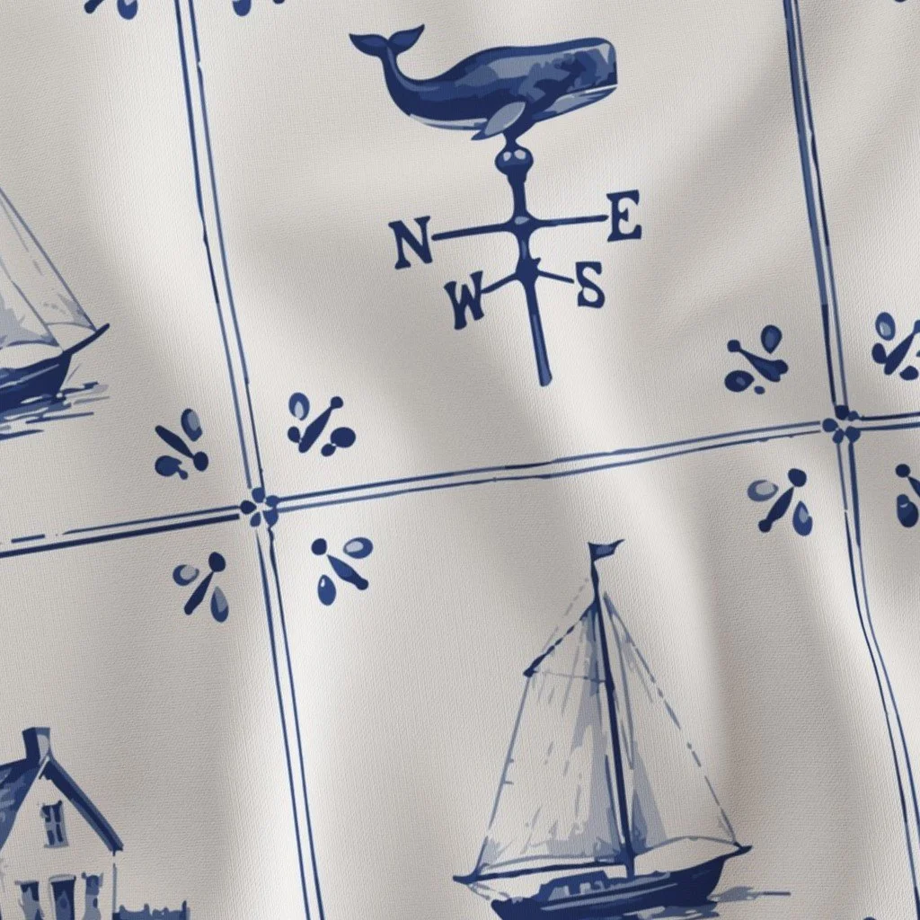 Harbor Delft Tile - 6" tiles