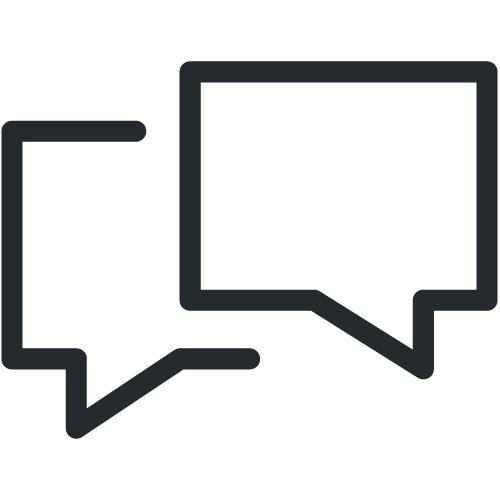 2 speech bubbles icon